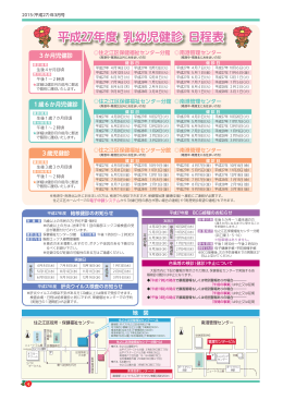 平成27年度 乳幼児健診 日程表