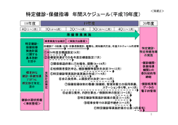 特定健診・保健指導 年間スケジュール（平成19年度）