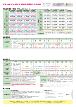 平成26年度 母子保健事業年間予定表[PDF:296KB]