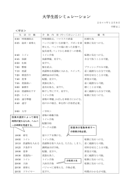 大学生活シミュレーション