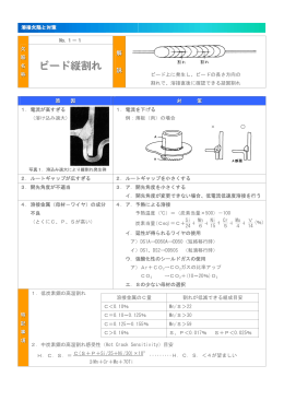 ビード縦割れ