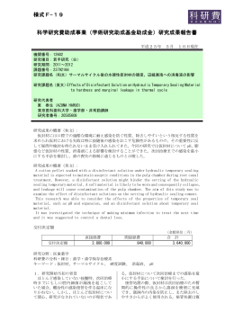 研究成果報告書 - KAKEN - 科学研究費助成事業データベース