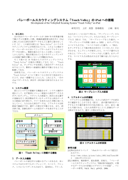 バレーボールスカウティングシステム「Touch Volley」の iPad への搭載