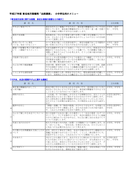 小中学生向けメニュー - 国土交通省 東北地方整備局