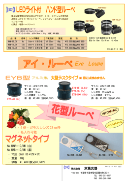 京葉光器 ・ 4 倍・ガラスレンズ 23 径 ・ 名入れ可能