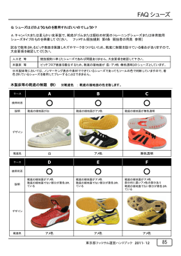 Page 1 FAQ シューズ Q. シューズはどのようなものを着用すればいいの