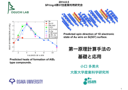 第一原理計算手法の 基礎と応用 - SPring-8