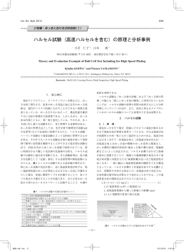 ハルセル試験（高速ハルセルを含む）の原理と分析事例