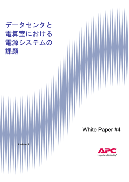 White Paper #4 データセンタと電算室における電源システムの課題