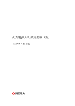 火力電源入札募集要綱案 [PDF 538.67 KB]