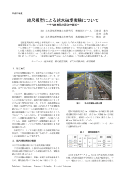 縮尺模型による越水破堤実験について