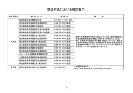 都道府県における相談窓口（PDF：210KB）