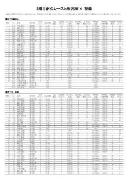 3種目耐久レースin所沢2014 記録