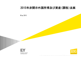 2015年非開示外国所得及び資産（課税）法案