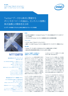 Twitter*データから株式に関連する ポジ/ネガ・ツイートを抽出し、センチ