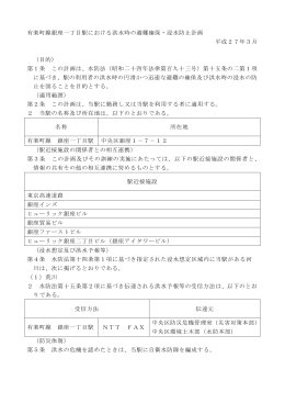 銀座一丁目駅 避難確保・浸水防止計画（PDF：429KB）