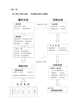 別表第1 第2章第3節第4関係 特別警防体制組織図