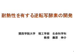 耐熱性を有する逆転写酵素の開発