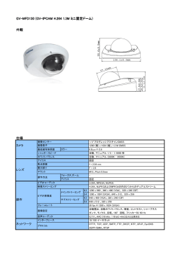 GV-MFD130 (GV-IPCAM H.264 1.3M ミニ固定ドーム) 外観 仕様