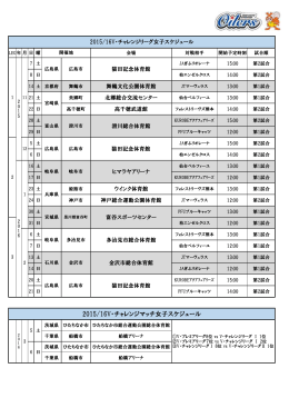 2015/16V・チャレンジマッチ女子スケジュール