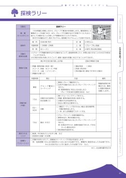 探検ラリー - 国立中央青少年交流の家