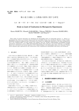 微小重力実験による燃焼の限界に関する研究
