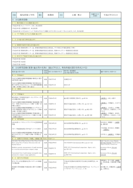 山崎 博之 平成27年5月1日 電気情報工学科 准教授 Ⅰ 主な教育活動