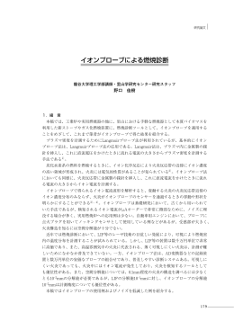 イオンプローブによる燃焼診断 - 龍谷大学 里山学研究センター