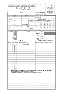 1次面接エントリーシート [PDFファイル／126KB]