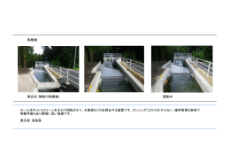 除塵機 商品名（無動力除塵機） 駆動中 ロール式ネットスクリーンを水力で