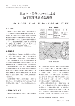 総合空中探査システムによる 地下深部地質構造調査