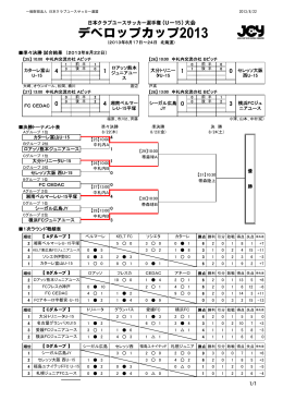 戦績表・トーナメント表PDF - JCY | 一般財団法人日本クラブユース