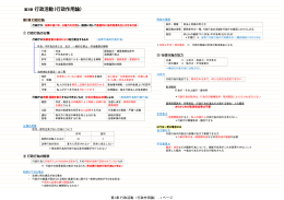 第3章 行政活動（行政作用論）