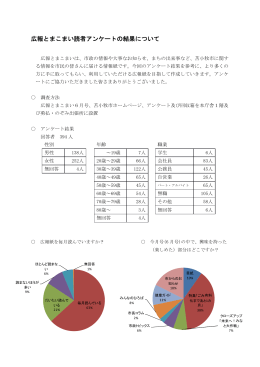 広報とまこまい読者アンケートの結果について