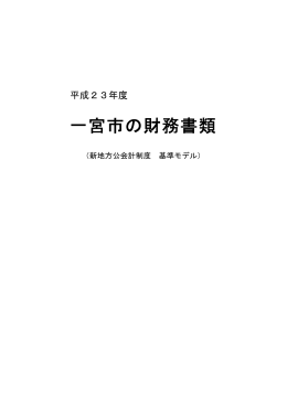 一宮市の財務書類〔全文〕