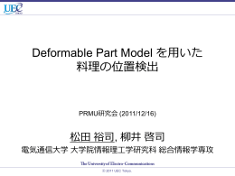 Deformable Part Model を用いた 料理の位置検出 - 柳井 研究室
