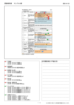 住宅履歴項目（戸建住宅） 調査報告書 サンプルO邸 （株）HI-SO