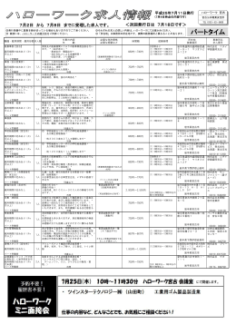 パートタイム求人（PDF）