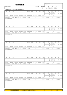 職務履歴書(PDF形式)