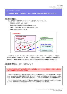 OJT環境の整備