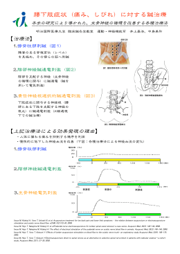 腰下肢症状（痛み、しびれ）に対する鍼治療