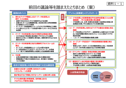 前回の議論等を踏まえたとりまとめ（案）