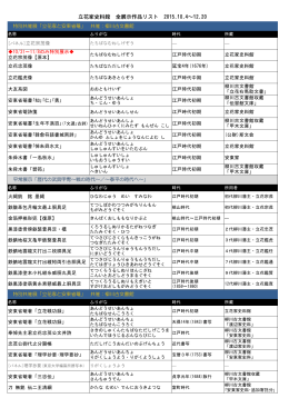 全展示作品リスト - 立花家史料館 Tachibana Museum