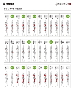 クラリネットの運指表