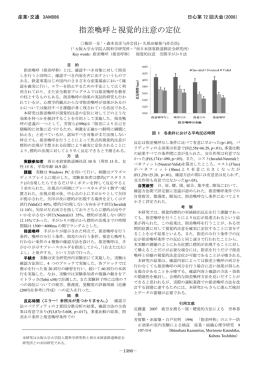 指差喚呼と視覚的注意の定位