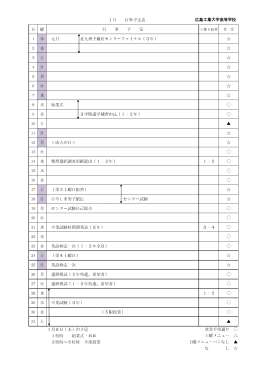 日 曜 土曜日振替 1 木 元旦 北九州予備校センターファイナル（3年） 2 金