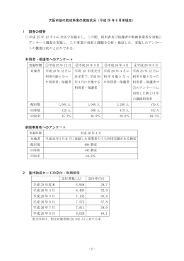 大阪市塾代助成事業の実施状況（平成 26 年 6 月末現在） 1 調査の概要