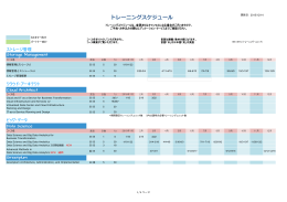 トレーニングスケジュール