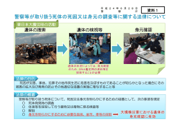 遺体の捜索 遺体の検視等 身元確認