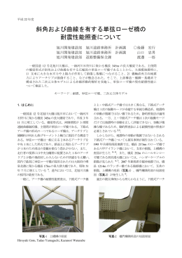 斜角および曲線を有する単弦ローゼ橋の 耐震性能照査について